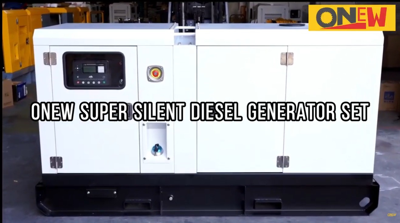 groupe électrogène diesel silencieux de couleur blanche