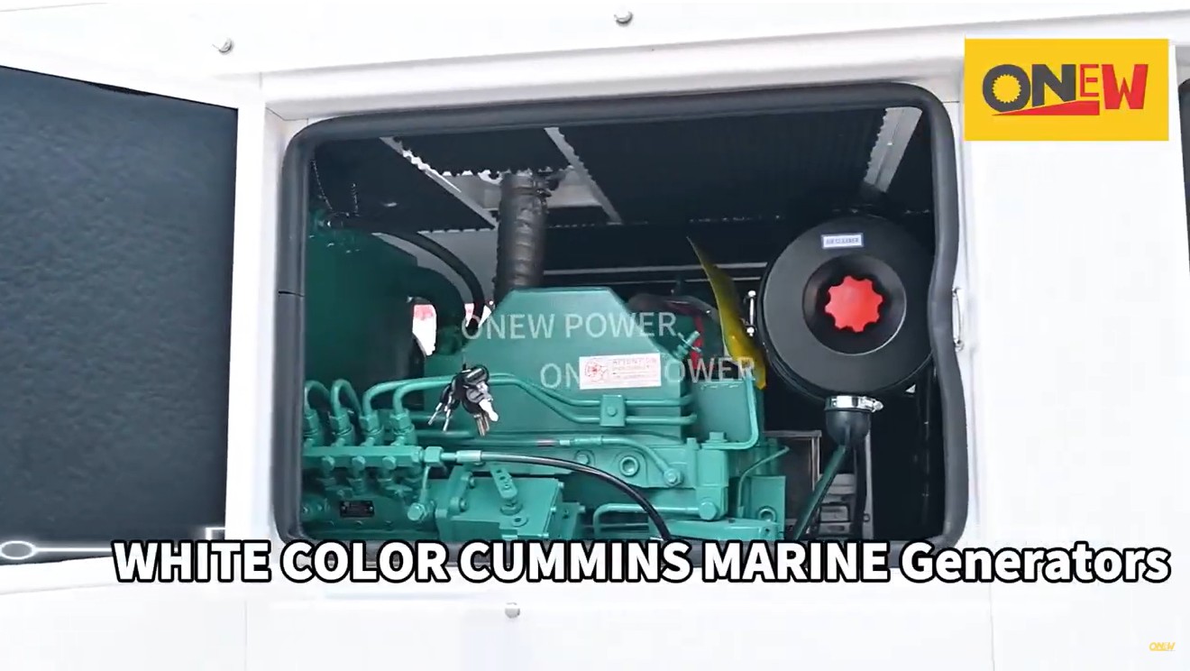 Générateurs marins Cummins de couleur blanche